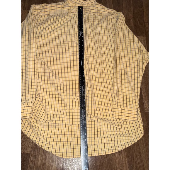 Ralph Lauren Blake Mens XL Yellow Tattersall Check Cotton Button Down Shirt - Picture 6 of 6